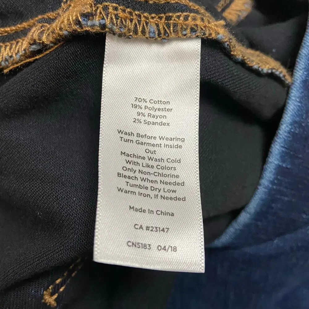 Talbots Jeans Womens 18W Petite Plus Pull On Jegging High Rise Dark Wash Blue - Picture 6 of 10